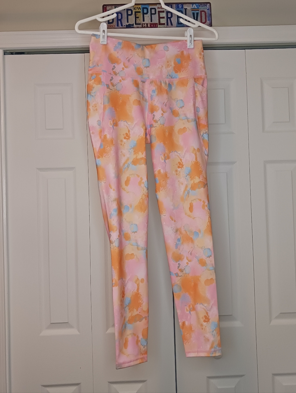 NWT Ideology Orange/Pink Leggings Size S